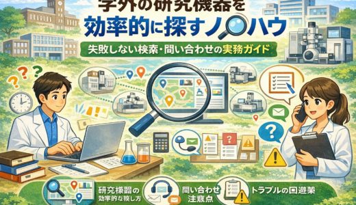 学外利用可の研究機器を探す方法：失敗しない検索手順